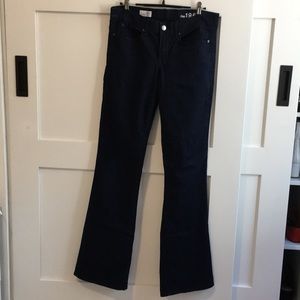 Boot cut pants - stretch denim - dark navy